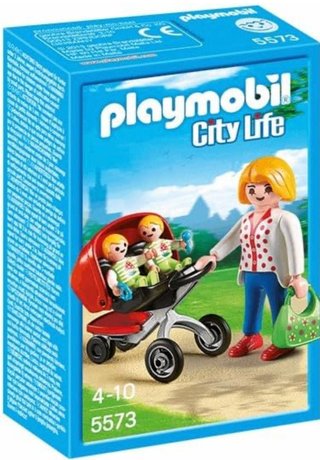 Mamá con carrito gemelos Playmobil 5573