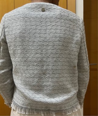 Chaqueta Miss Grant gris y blanca