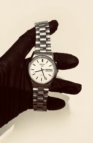 Reloj Seiko AGS Spirit Plata y Blanco