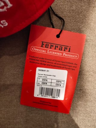 Gorra Ferrari Santander F1 Fernando Alonso nueva