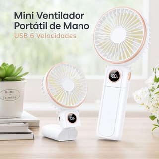 Mini Ventilador Portátil USB 6 Velocidades