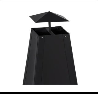 Chimenea Jardin Pirámide Metal Negra NUEVA!!!
