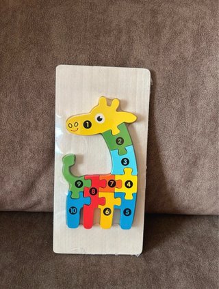 Puzzle Giraffa in Legno Numerato 1-10
