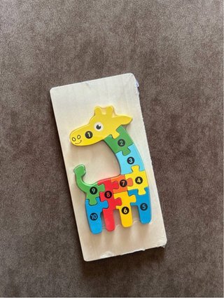 Puzzle Giraffa in Legno Numerato 1-10