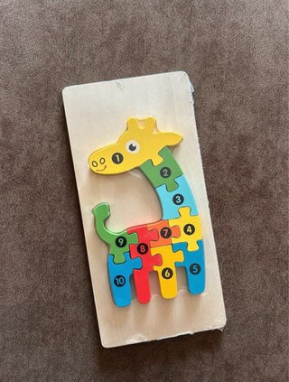 Puzzle Giraffa in Legno Numerato 1-10
