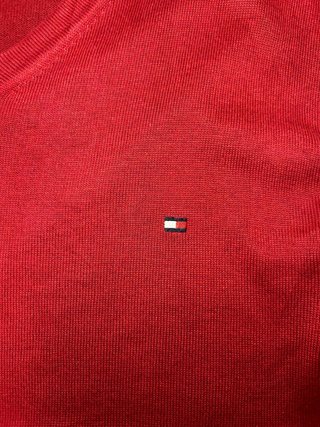 Tommy Hilfiger Sweater V-Neck Embroidered Logo