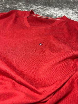 Tommy Hilfiger Sweater V-Neck Embroidered Logo