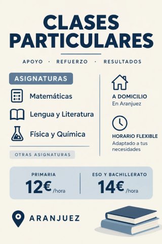 Clases particulares en Aranjuez y Pau