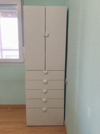 Armario infantil IKEA SMÅSTAD blanco