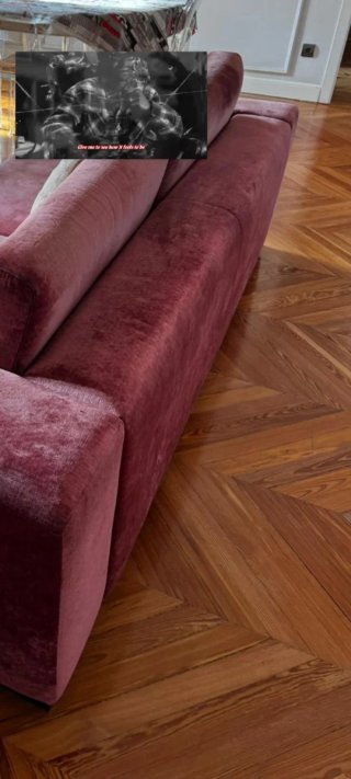 Divani in velluto color vino rosso (2 unità)