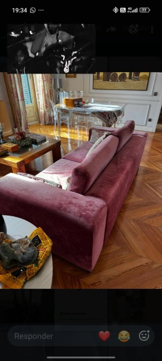 Divani in velluto color vino rosso (2 unità)