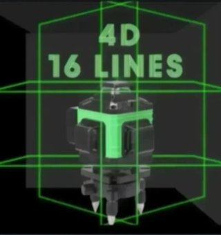 Nivel Láser 4D 16 Líneas Trípode Maletín