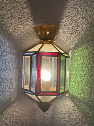 Lámpara de pared vintage cristal multicolor