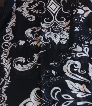 2 Pashminas Indias Negras y Rojas