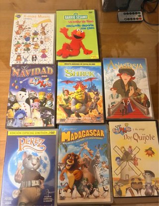 Lote 7 DVDs Infantiles: Shrek, Anastasia, etc.