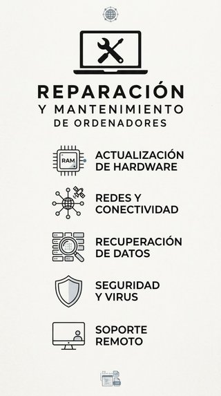 Reparación y mantenimiento de ordenadores.