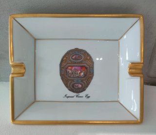 Posacenere ceramica Faberge Imperial Cameo Egg
