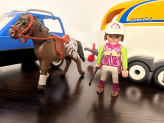 Playmobil 5223 Coche con Remolque Pony