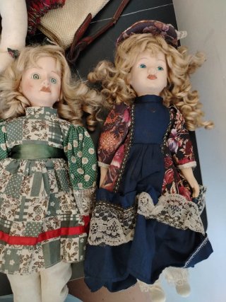 Bambole porcellana vintage da collezione