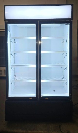Nevera Vertical Cristal Doble Puerta