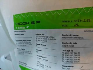 Parapente Niviuk Hook 6 P. Talla 26