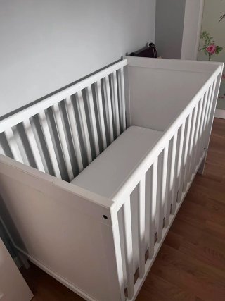 Cuna Ikea Blanca + Colchón
