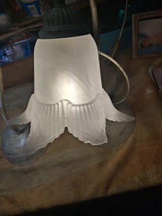 Coppia abat jour a forma di fiore