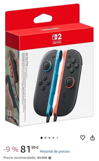 ¡PRECINTO! Joy-Con Nintendo Switch 2 Azul/Rojo