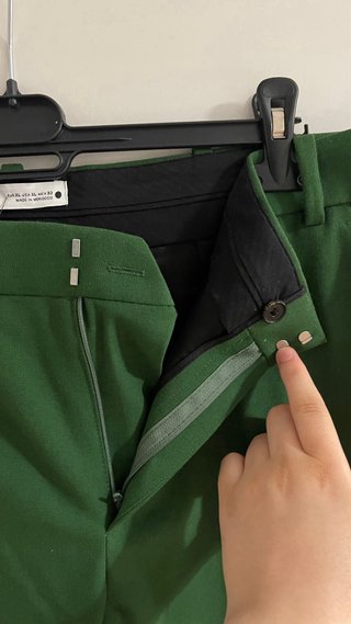 Pantalón Zara Verde Talla XL