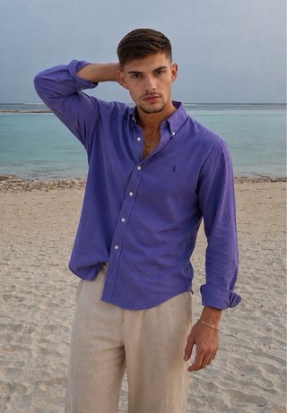 Camisa técnica de sarga Ralph Lauren custom fit