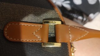 Bolso Fendi Bauletto Cuero Marrón y Gris