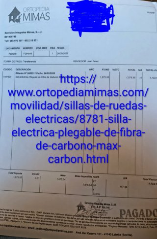 Silla de ruedas eléctrica MAX CARBON ultraligera