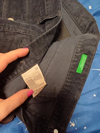 Pantaloni neri velluto a coste