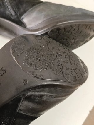 Botines piel mujer negros/plateados