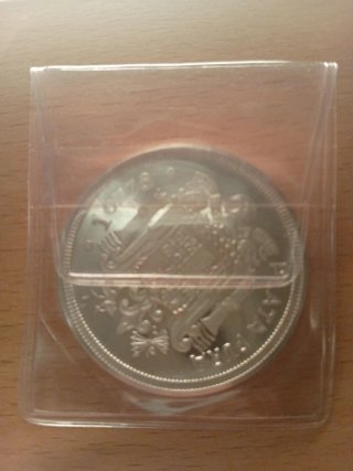 Moneda Onza Plata Franco 1975