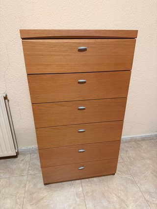 Cómoda 6 cajones madera