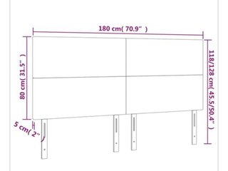 Cabecero LED Cuero Sintético Blanco 180