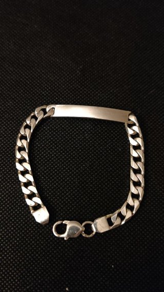 Pulsera de Plata 925 de hombre tipo barbada