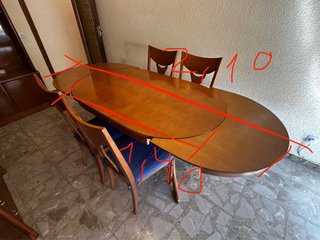 Mesa extensible de Comedor + 4 Sillas