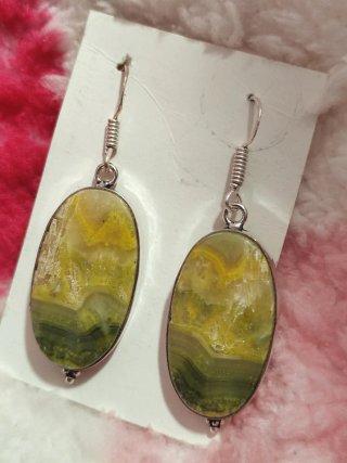 Pendientes Jaspe Abejorro 925
