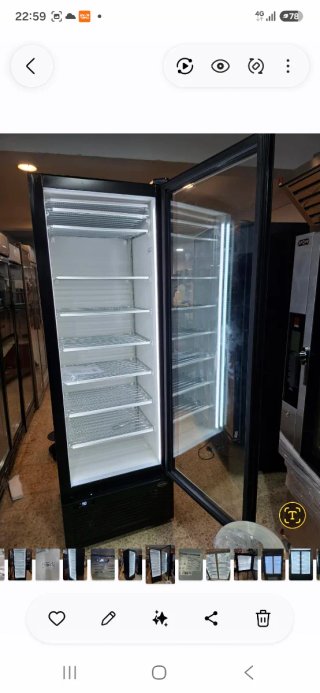 Congelador Vertical Puerta Cristal
