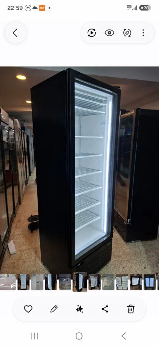 Congelador Vertical Puerta Cristal
