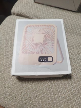 Ventilador de escritorio rosa