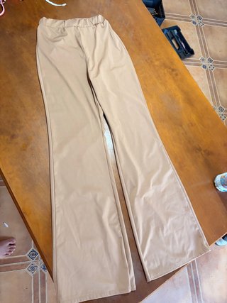 Pantalones Palazzo Mujer Beige
