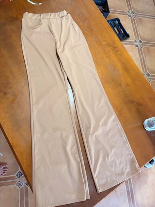 Pantalones Palazzo Mujer Beige