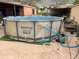 Piscina desmontable 4,57m x 1,22m, poco uso .