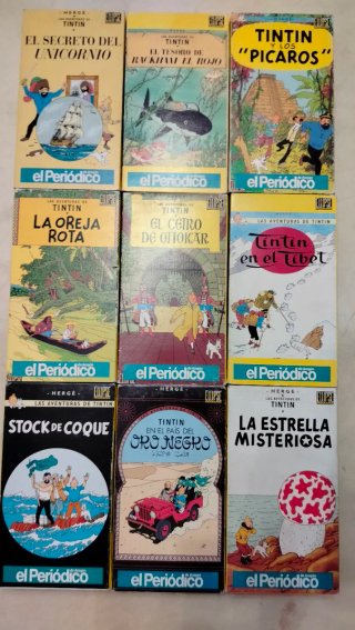 Colección VHS Las Aventuras de Tintín (9 cintas)