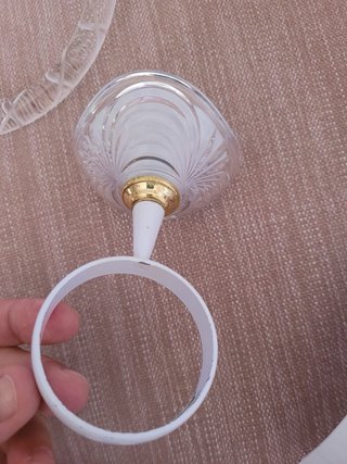 Juego de baño cristal y metal dorado