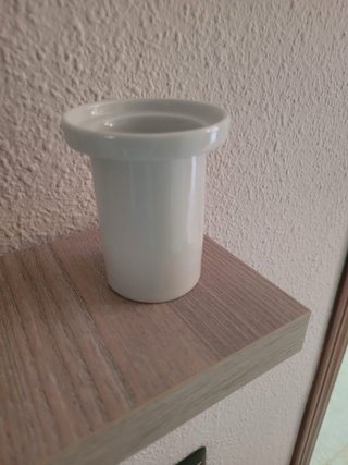 Juego de baño cristal y metal dorado