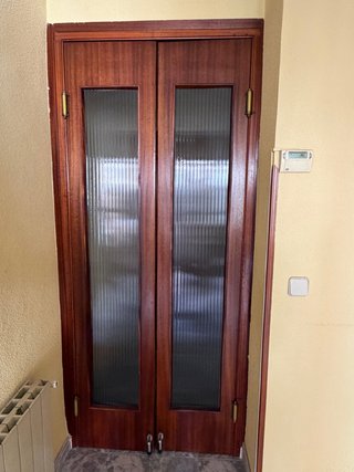 Puerta Sapelly Cristal 86cm Dos Hojas
